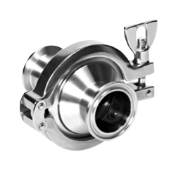 Check valve with clamp end